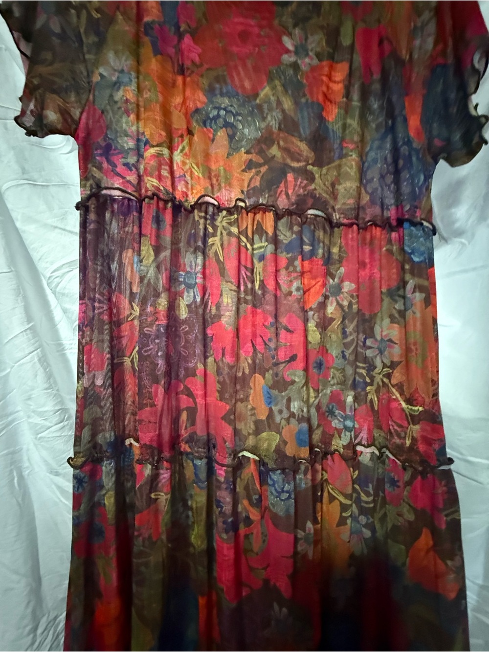 Natural Life Floral Tiered Maxi Dress in Multicolor - Picture 2 of 3